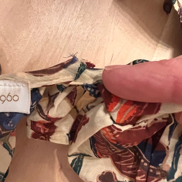 House of Harlow 1960 Dress Maxi XS Floral, Ruffles, Plunging Neck, Open Back - Picture 10 of 10